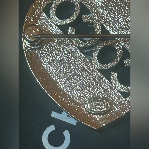 Chanel Crystal CC and Coco Mark Brooch Silver and Pink C23B - Picture 13 of 16
